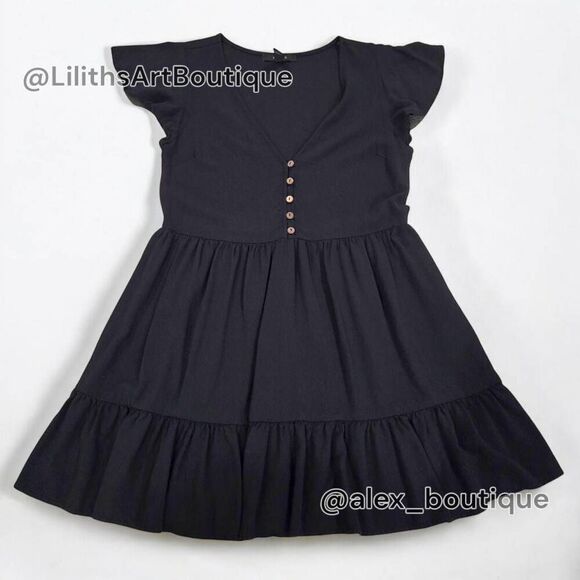 Forever 21 Flutter Tiered Mini Dress(C010)-Size S for Women - Picture 7 of 11